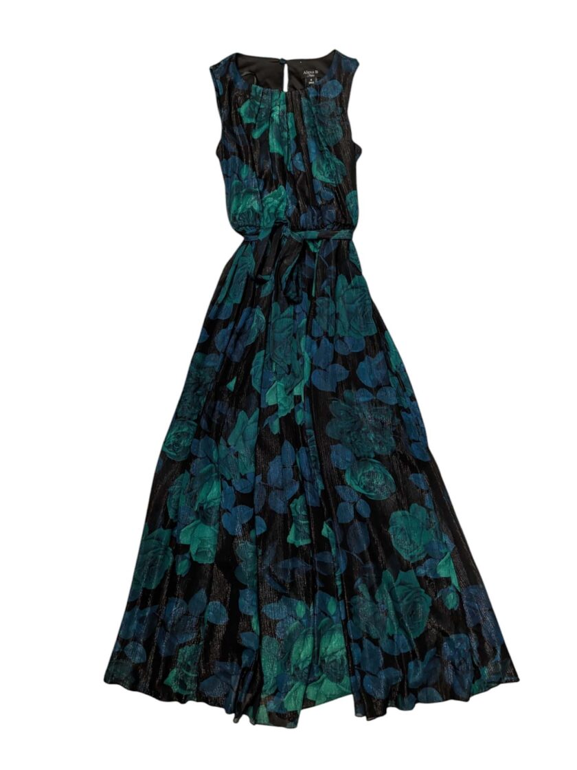Epic vestido maxi de negro con verde Talla 4 o XS