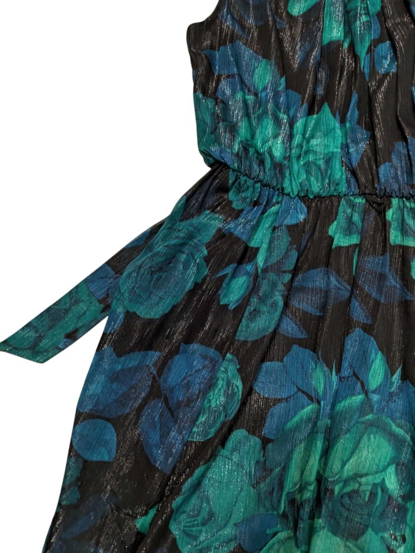 Epic vestido maxi de negro con verde Talla 4 o XS - Imagen 2