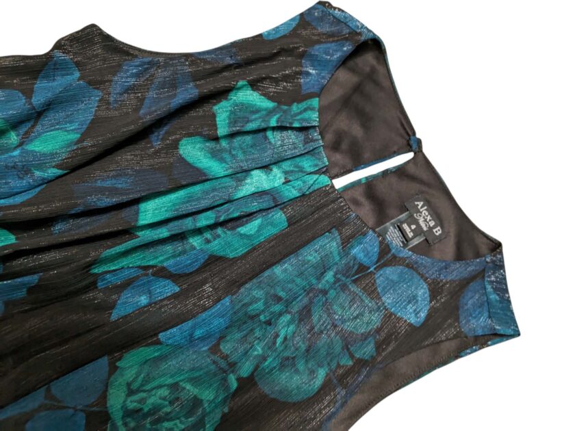 Epic vestido maxi de negro con verde Talla 4 o XS - Imagen 3