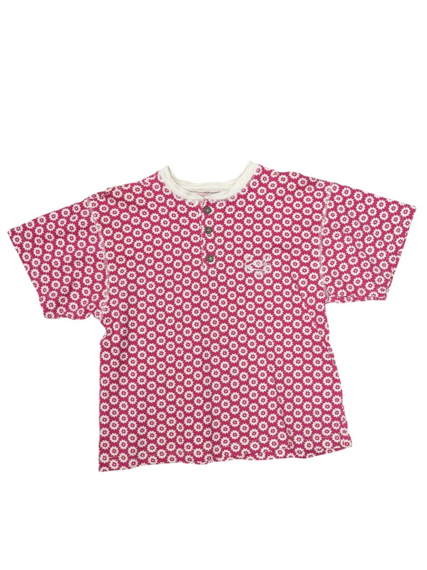 Cute blusa con flores semi crop Talla L