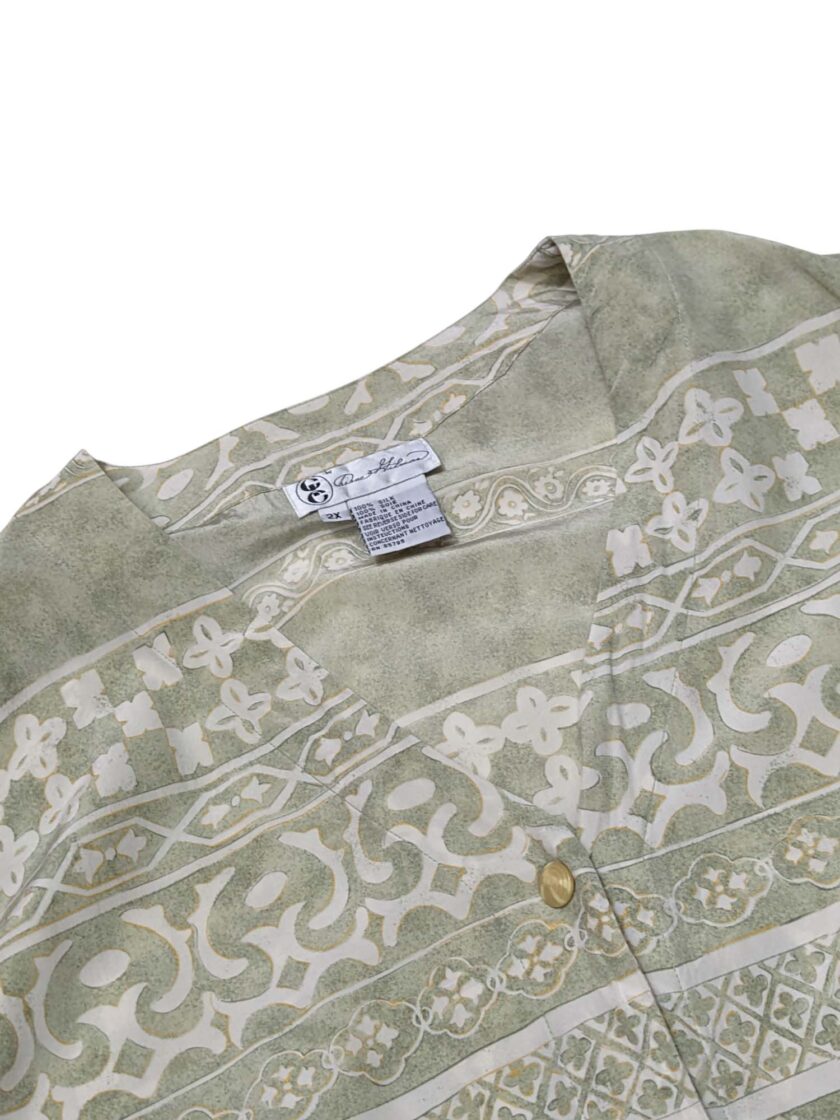 Blusa tipo boho de seda Talla 2XL - Imagen 2