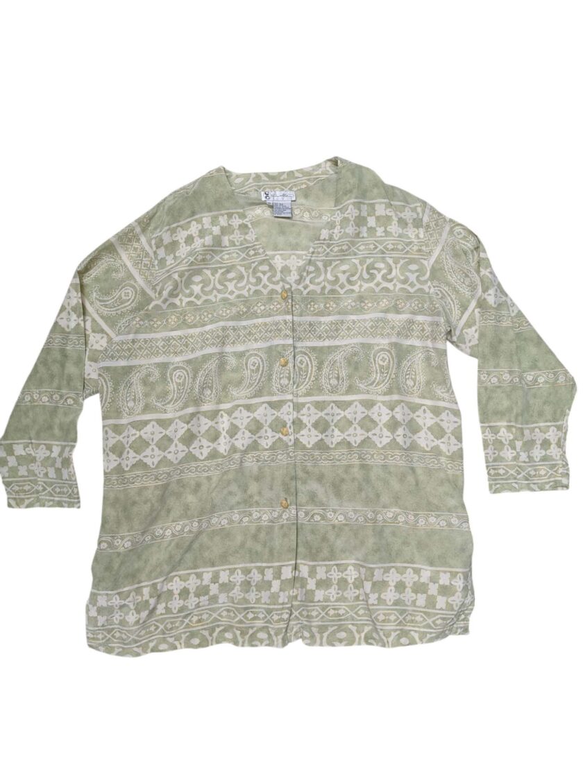 Blusa tipo boho de seda Talla 2XL