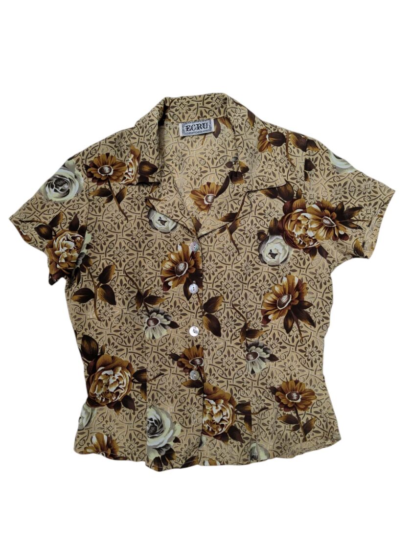 Blusa vintage print de flores Talla XS