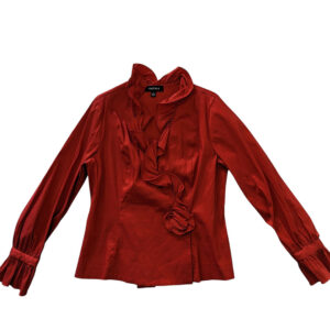 Blusa Y2K semisatinada roja Talla M