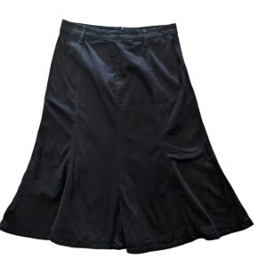 Falda negra Y2K midi de algodón Talla 10-12