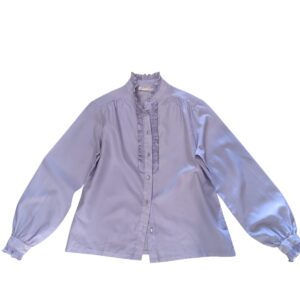 Blusa vintage con olanes color lila Talla M/L