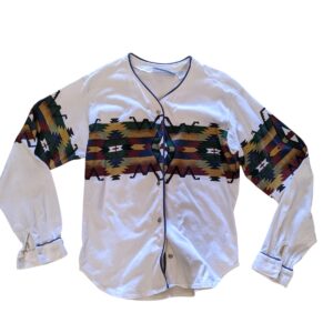 Blusa de botones southwestern/cowboy Talla M