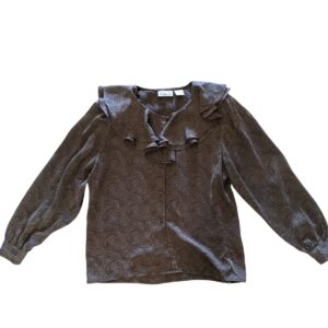 Blusa vintage tela ligera semitransparente Talla XL