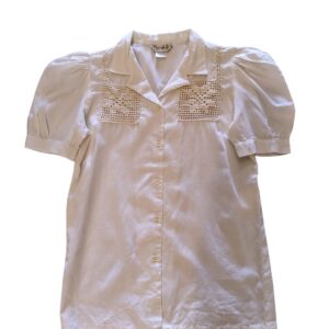Blusa vintage algodón con crochet Talla S/M