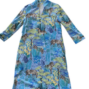 Vestido con print de cebras y arboles Talla M